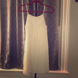 LADIES CASUAL CROCHET LACE BOHO KNEE LENGTH DRESS